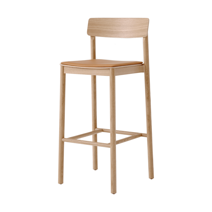 Betty TK17 Bar Chair μπαρ καρέκλα 75 cm - Noble κονιάκ χρώματος δέρμα-λουστραρισμένη δρυς - &Tradition
