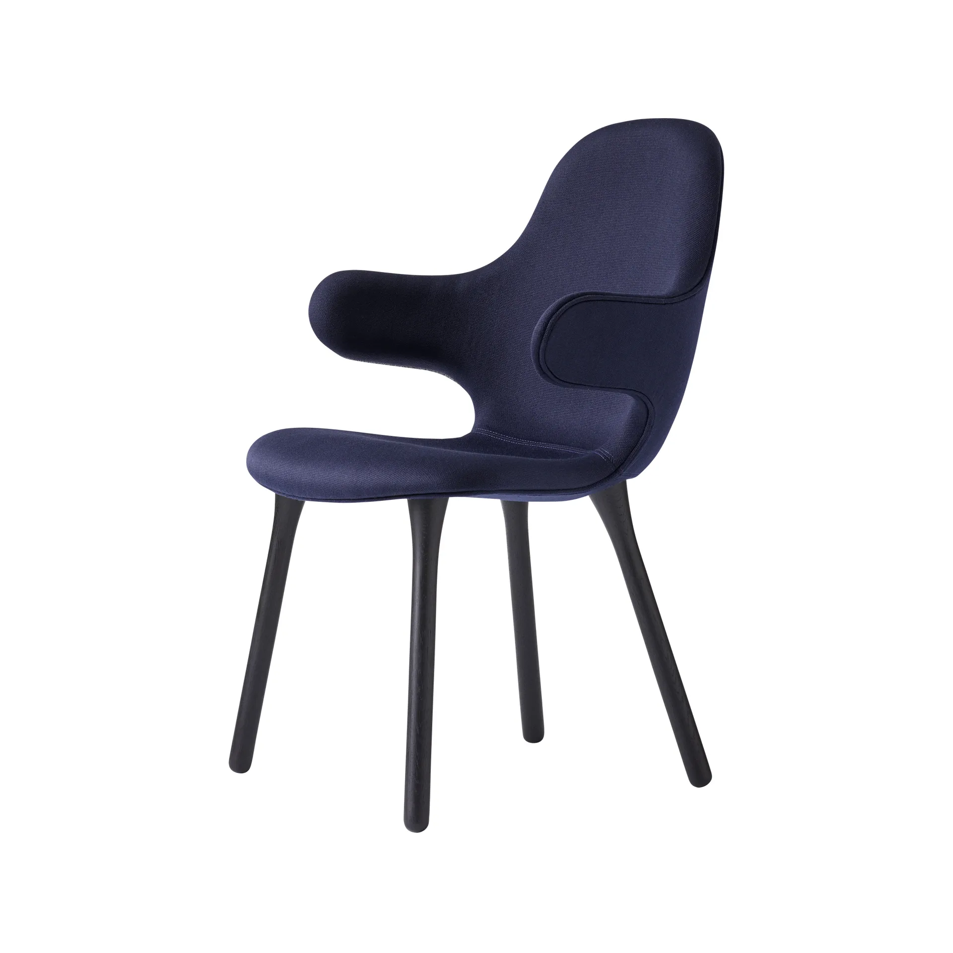 Καρέκλα Catch JH1, Balder 782 dark blue-μαύρο δρυς &Tradition