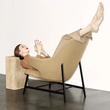 Καρέκλα σαλονιού Catch JH13 - Divina 944 green-μαύρα πόδια - &Tradition