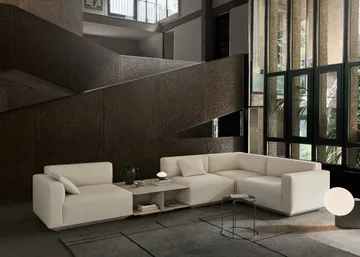 Develius EV3 τραπεζάκι σαλονιού - Steel ivory, Ø89x40 εκ. - &Tradition