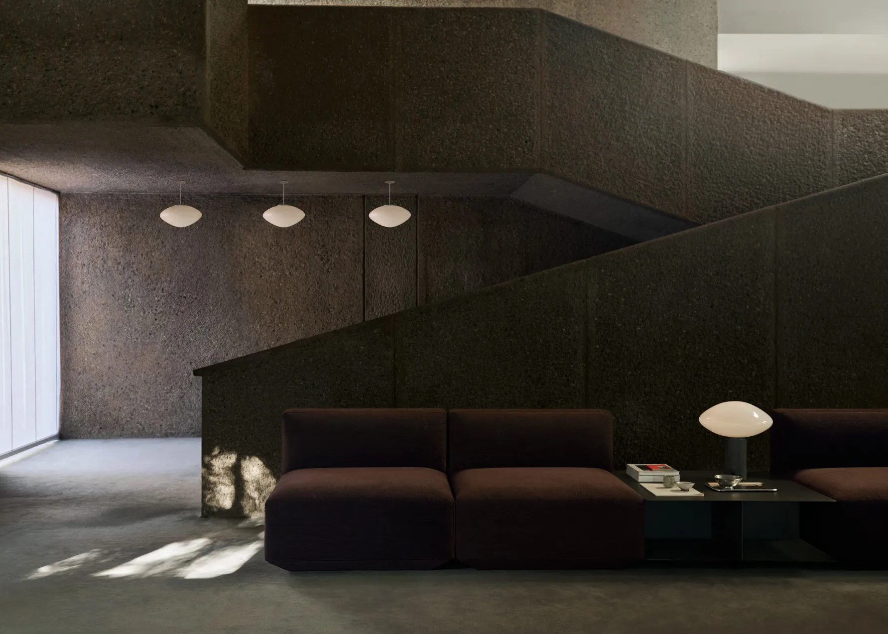 Develius EV3 τραπεζάκι σαλονιού, Steel stone grey, Ø89x40 εκ. &Tradition