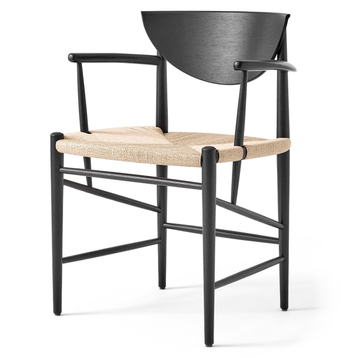 Drawn καρέκλα HM4 με υποβραχιόνιο - Μαύρη βελανιδιά - &Tradition