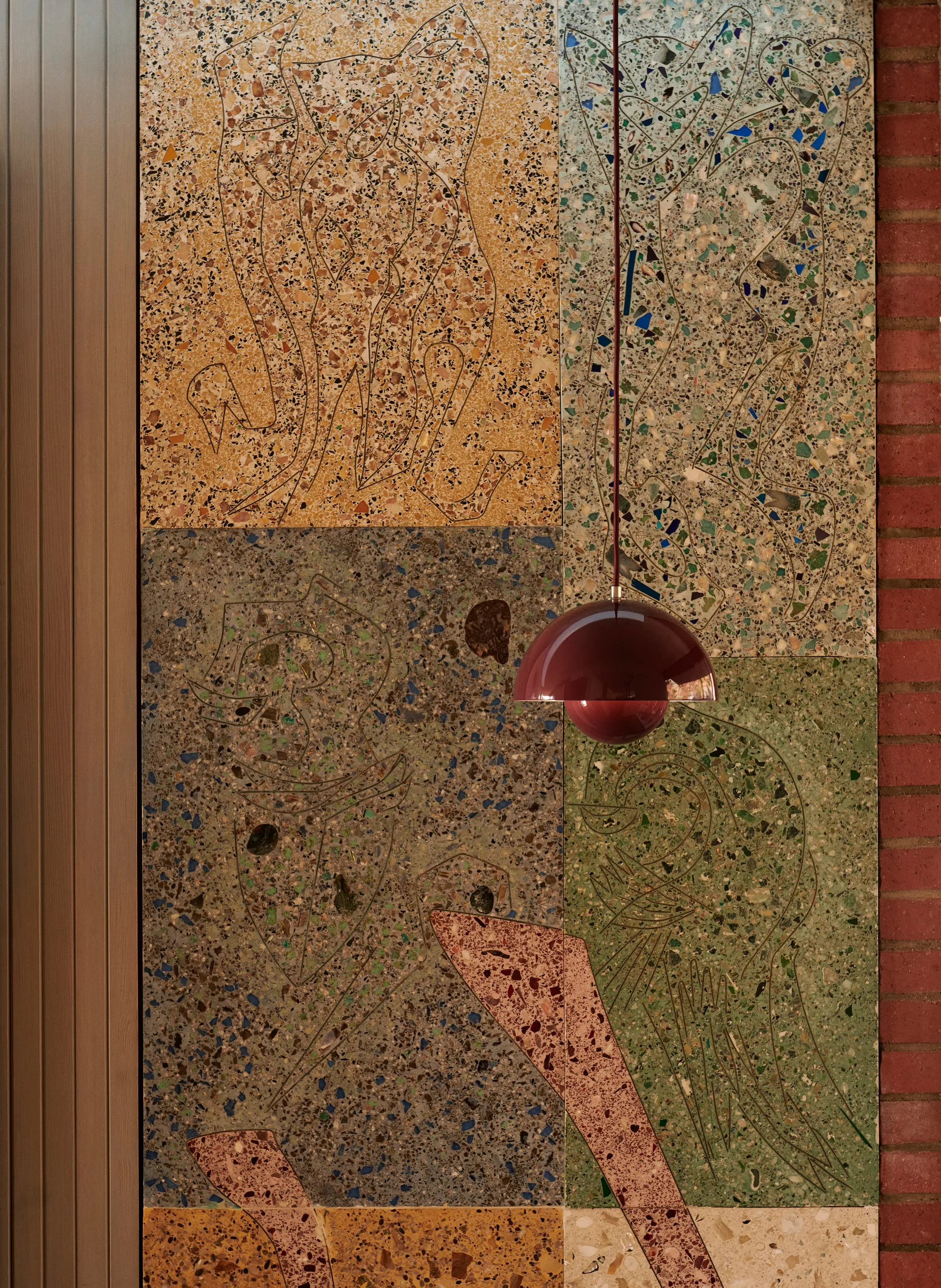 Flowerpot VP1 κρεμαστό φωτιστικό, Dark plum &Tradition