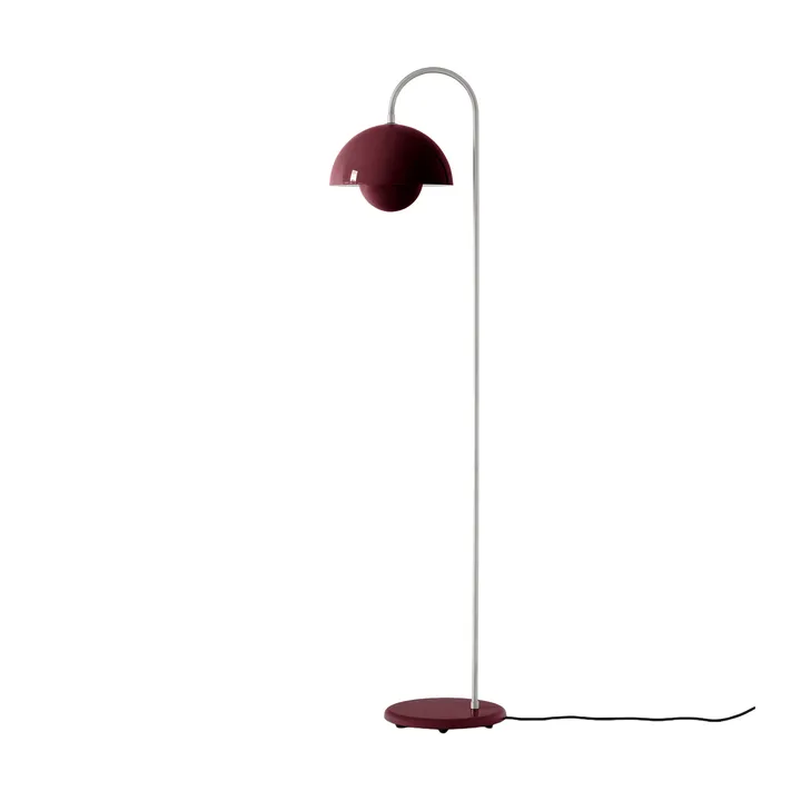 Flowerpot VP12 φωτιστικό δαπέδου - Dark plum - &Tradition