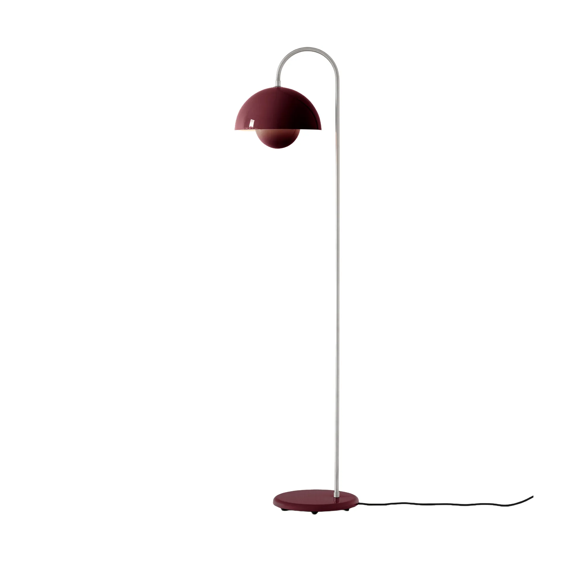 Flowerpot VP12 φωτιστικό δαπέδου, Dark plum &Tradition