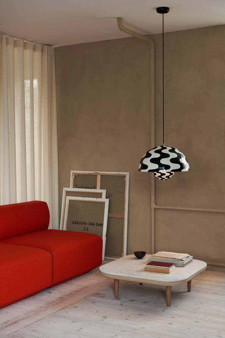 Flowerpot VP2 κρεμαστό φωτιστικό, Black-white pattern &Tradition