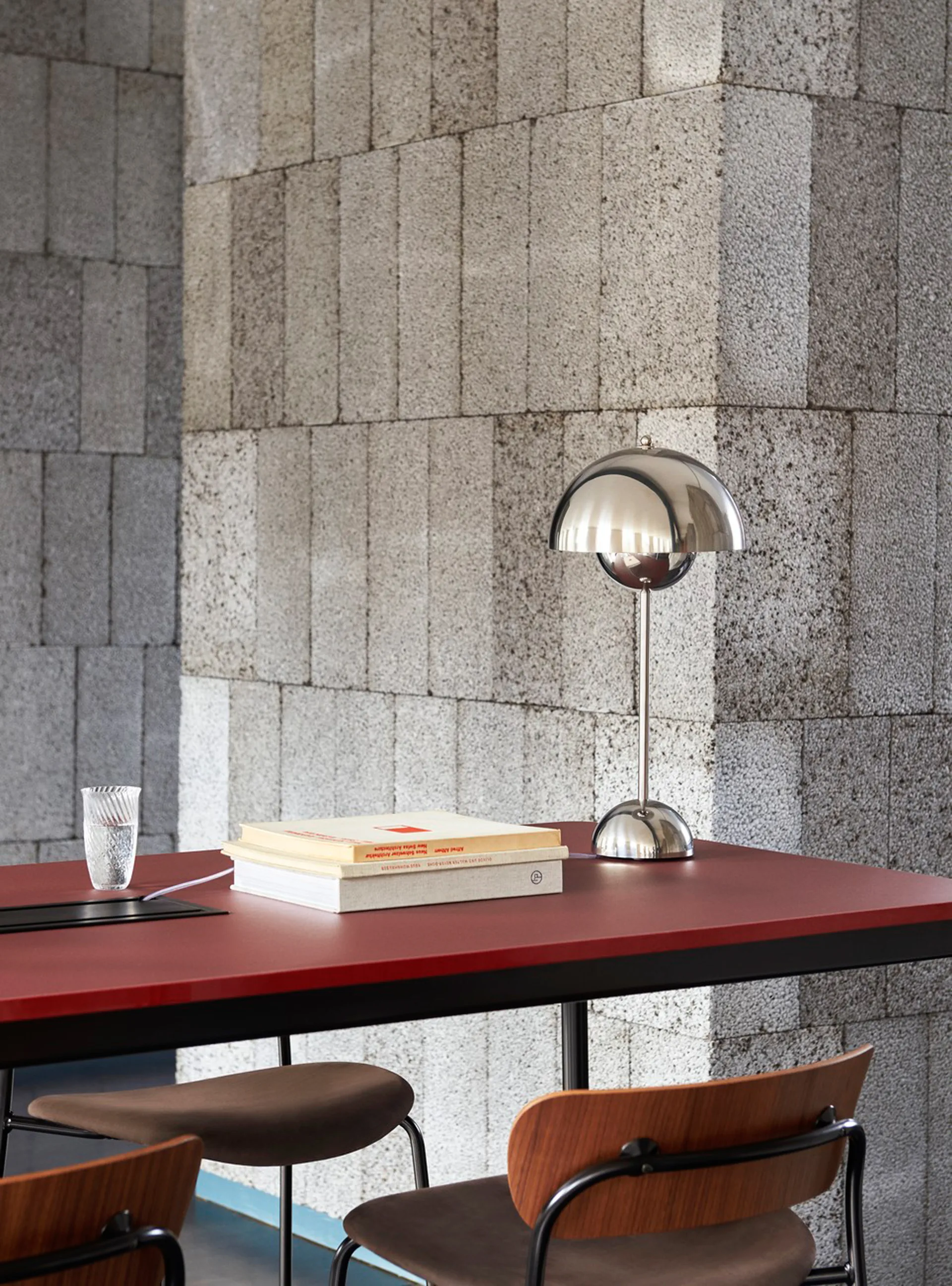 FlowerPot VP3 επιτραπέζιο φωτιστικό, Chrome-plated &Tradition