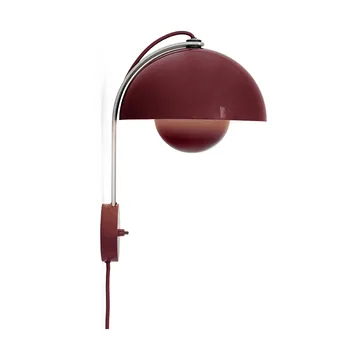 Flowerpot VP8 φωτιστικό τοίχου - Dark plum - &Tradition