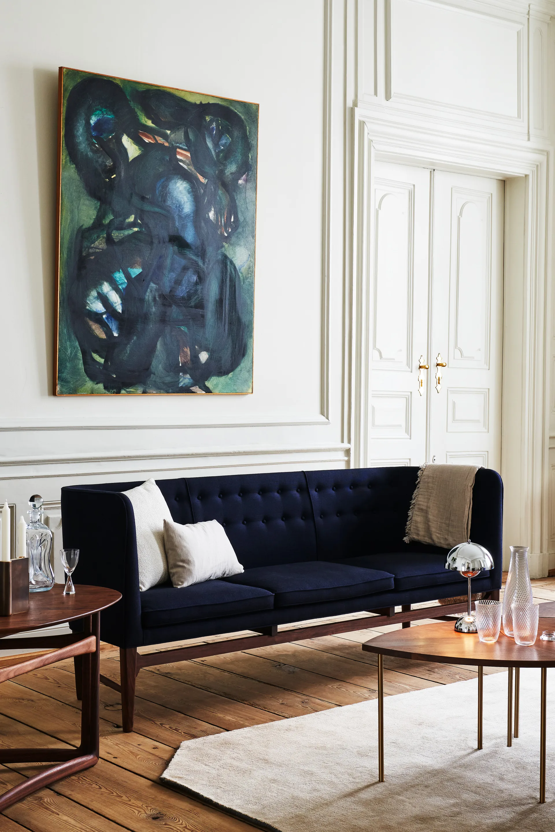 Flowerpot φορητό επιτραπέζιο φωτιστικό VP9, Χρώμιο &Tradition