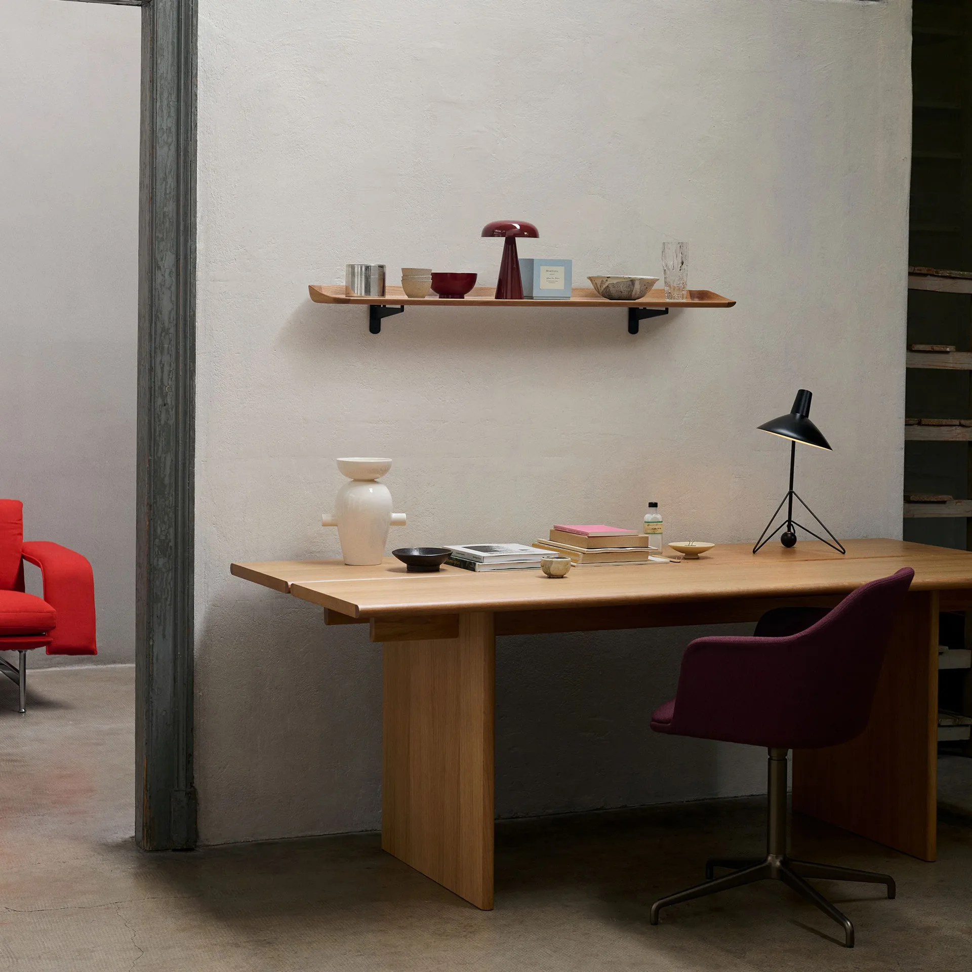 Guild HM15 ράφι 120 cm, Solid lacquered oak &Tradition