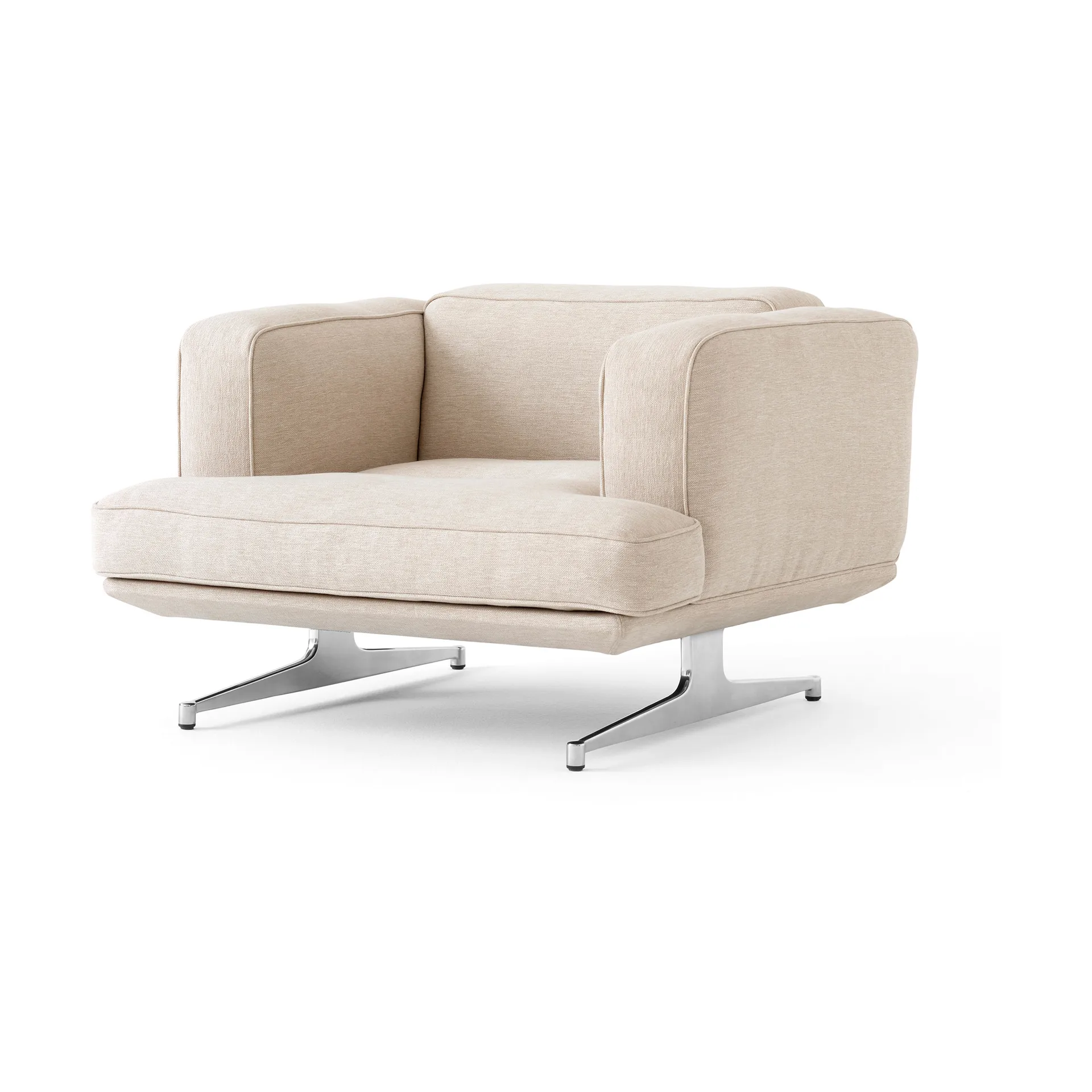 Inland AV21 πολυθρόνα, Clay 0011-polished aluminium &Tradition