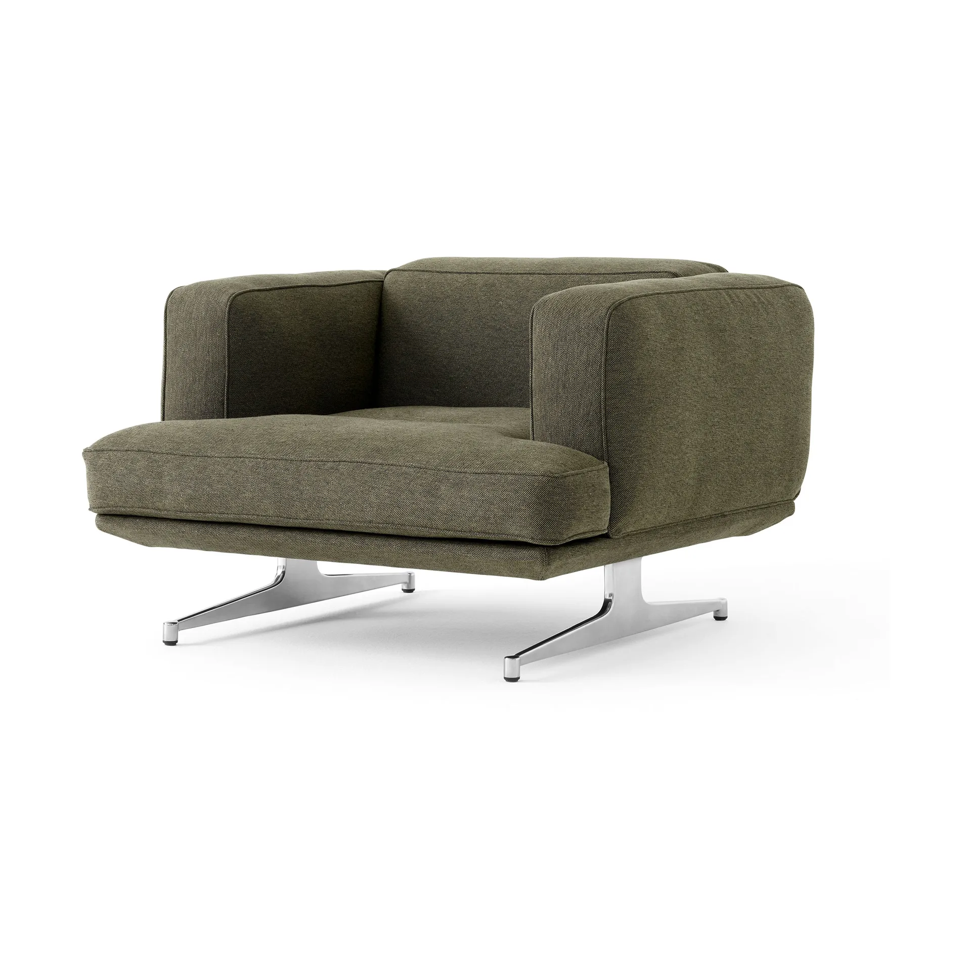 Inland AV21 πολυθρόνα, Clay 0014-polished aluminium &Tradition