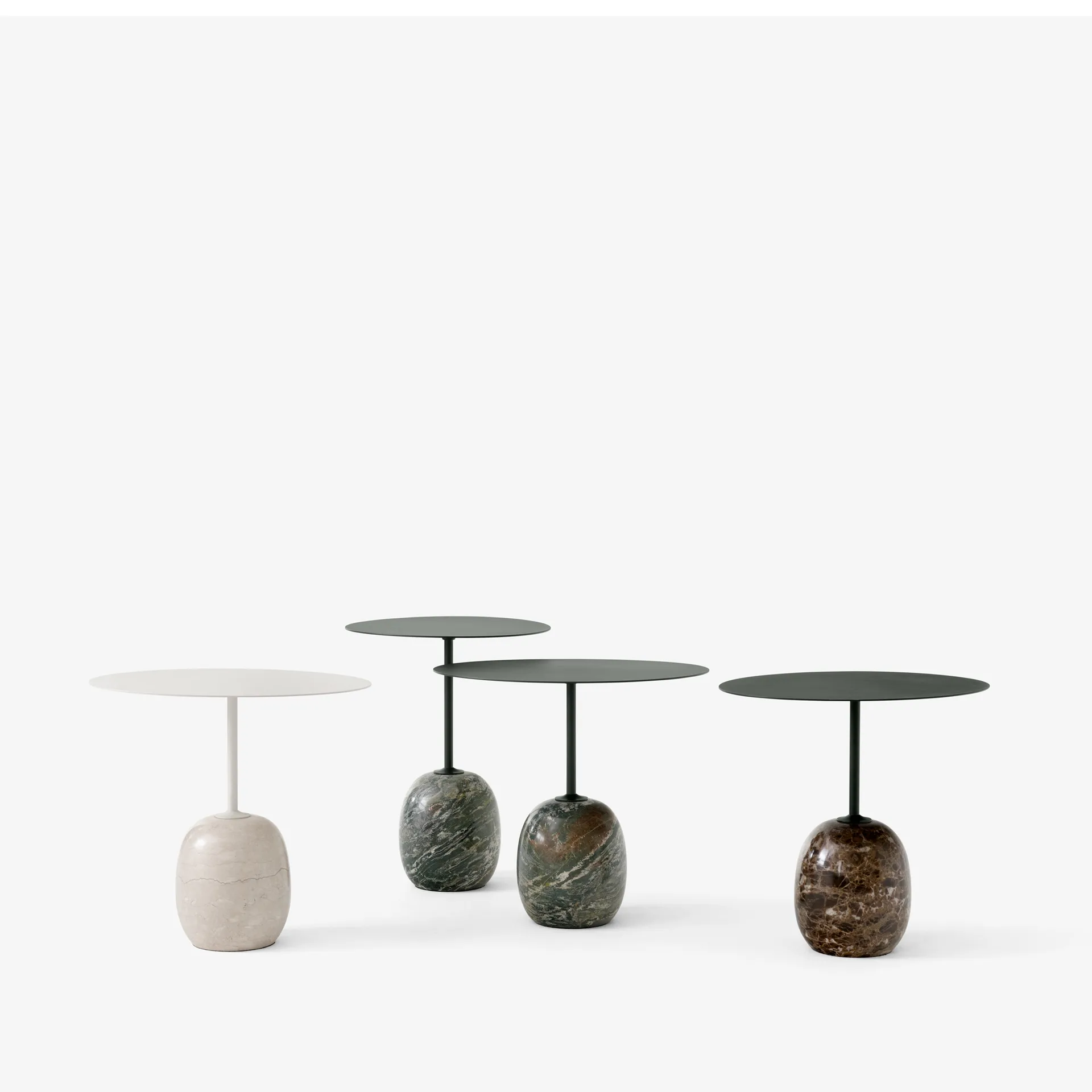 Συνοδευτικό τραπέζι Lato LN9, Deep Green-Verde Alpi Marble &Tradition