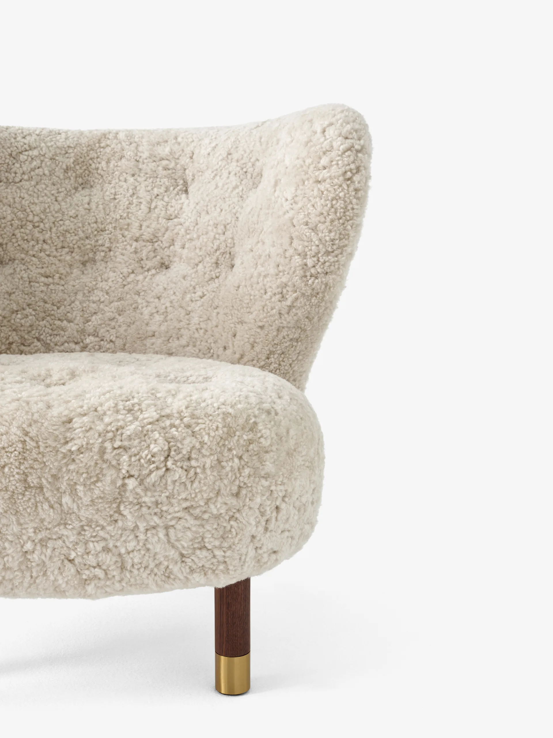 Little Petra VB1 πολυθρόνα περιορισμένη έκδοση, Καρυδιά. ορείχαλκος-Moonlight &Tradition