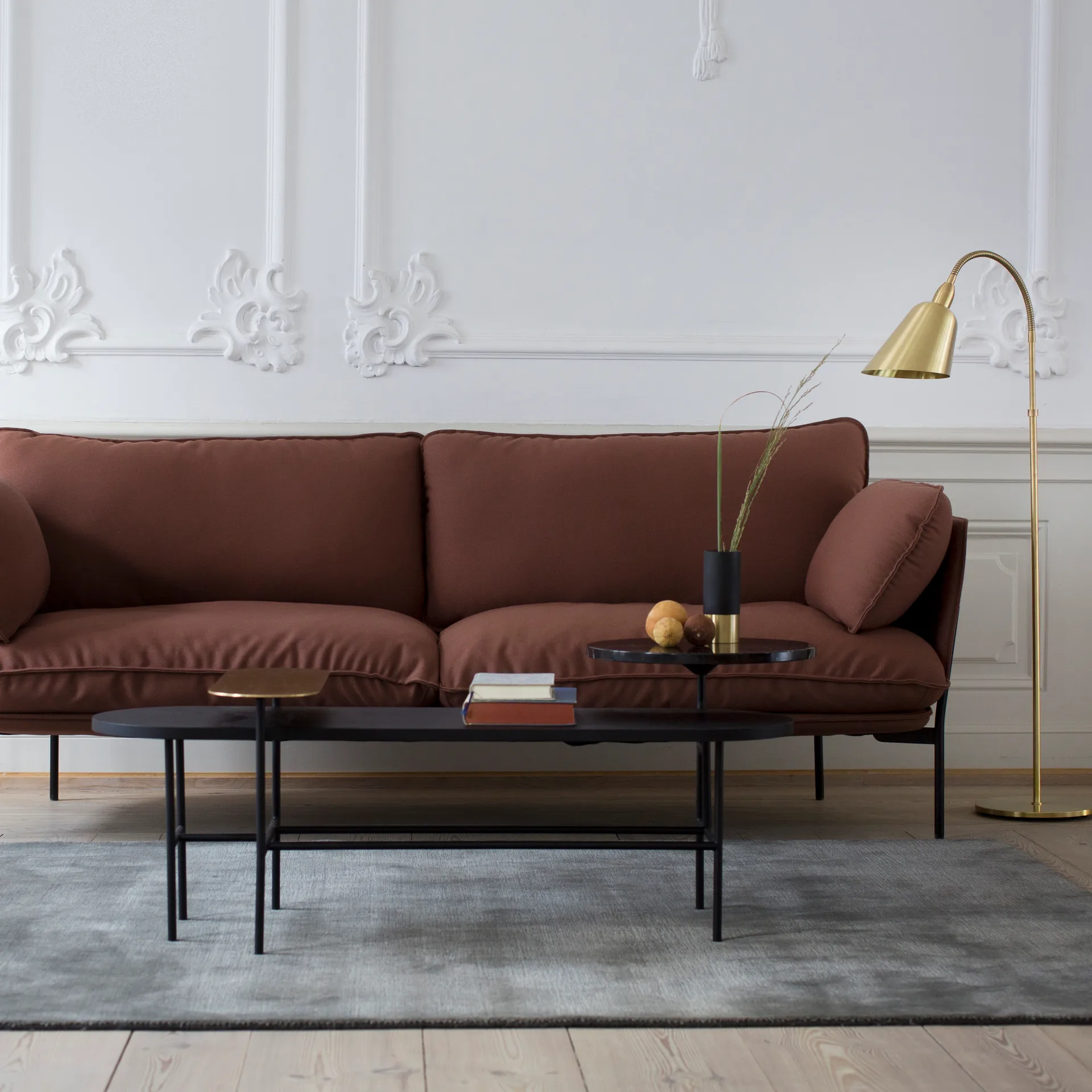 Τραπέζι καναπέ Palette Jh7, Μαύρο &Tradition