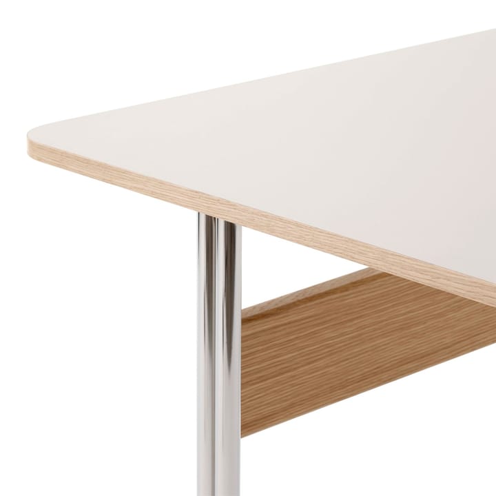 Γραφείο Pavilion AV16, Mushroom linoleum, λακαρισμένη βελανιδιά,πόδια από χρώμιο &Tradition