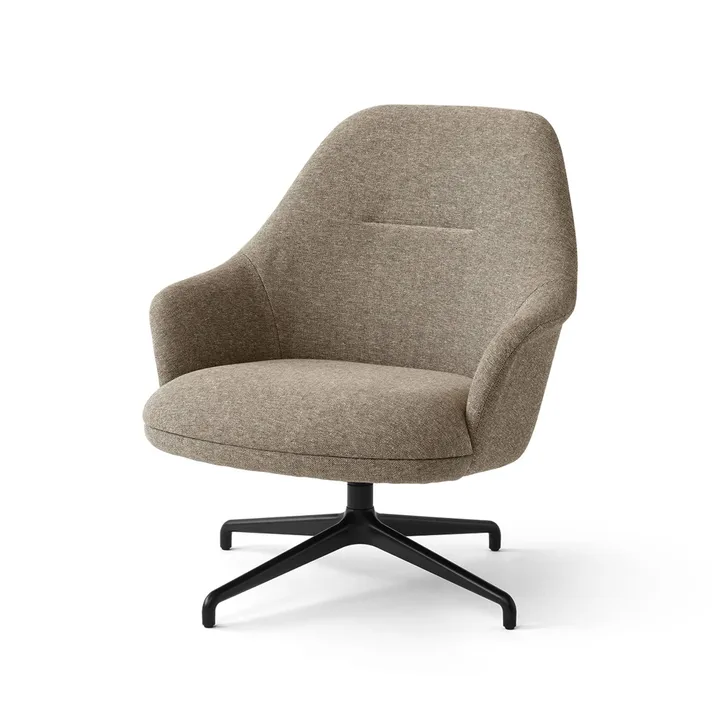 Rely HW139 lounge chair καρέκλα lounge - Clay 0009-black - &Tradition