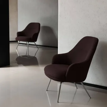 Rely HW139 lounge chair καρέκλα lounge - Saxion 0397-χρώμιο - &Tradition