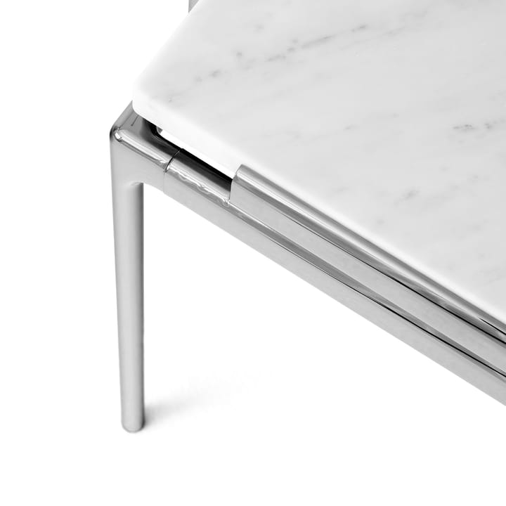 Τραπέζι σαλονιού Sett LN11, Bianco carrara-dark chrome &Tradition