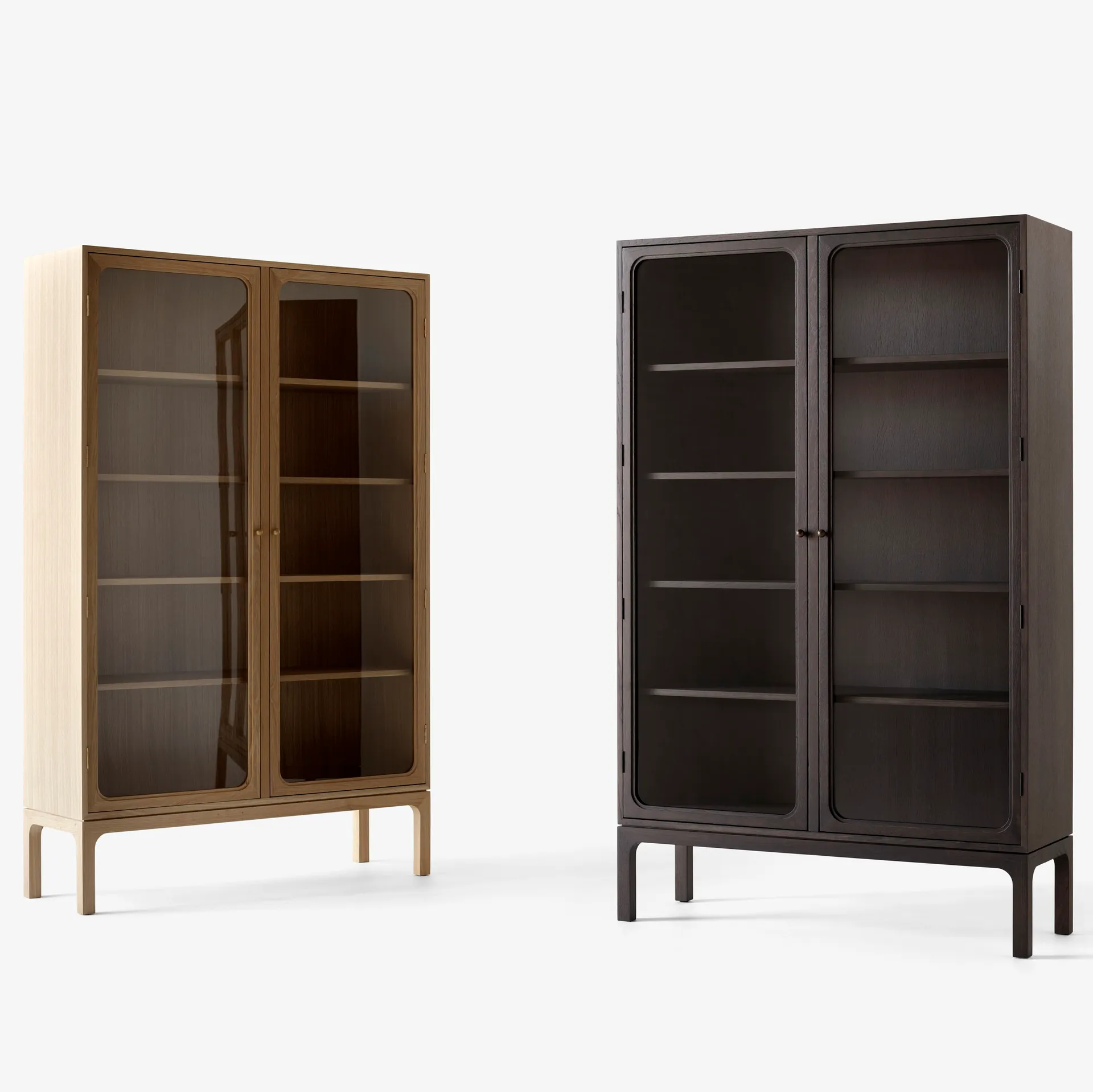 Βιτρίνα, Trace SC88, 120x192x40 εκ., Δρυς χρωματισμένη σκούρα &Tradition