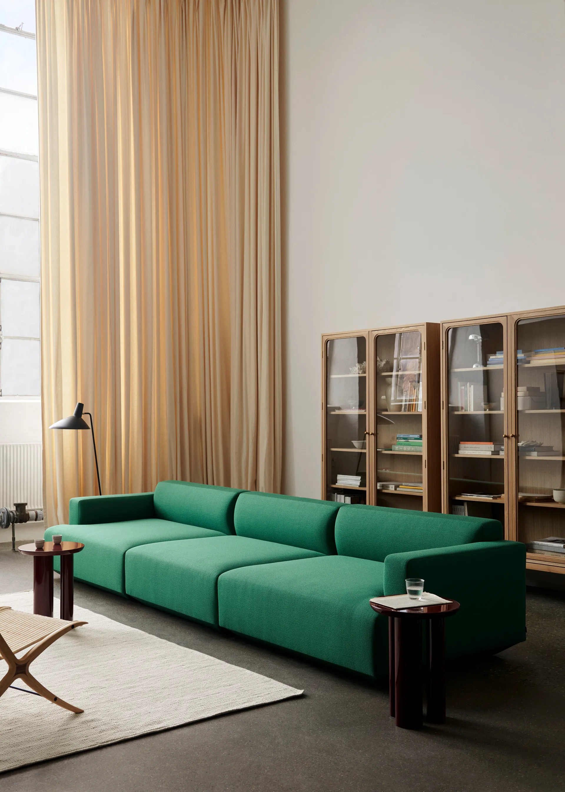 Βιτρίνα, Trace SC88, 120x192x40 εκ., Φυσική δρυς &Tradition