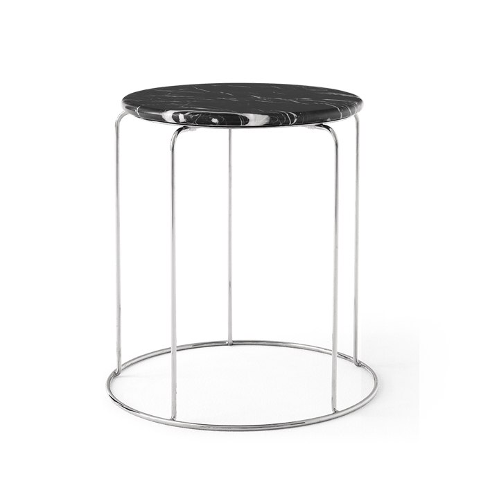 Wire Stool VP11 επάνω επιφάνεια Ø38 cm, Μάρμαρο Nero Marquina &Tradition