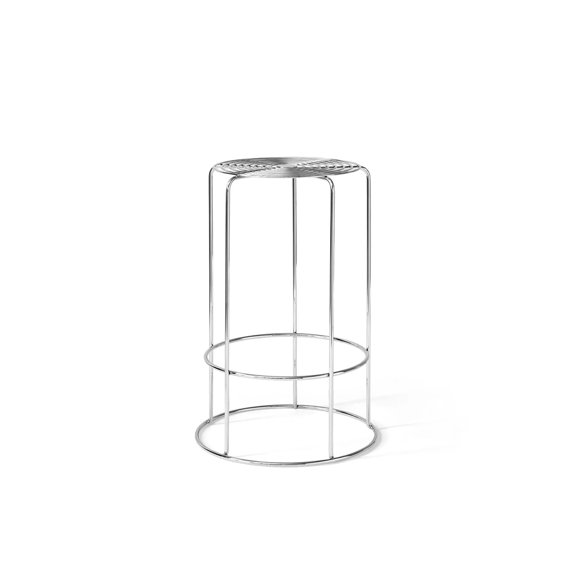 Wire VP15 σκαμπό μπαρ, Ανοξείδωτο ατσάλι, 65 cm &Tradition