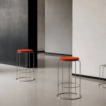 Wire VP15 σκαμπό μπαρ - Ανοξείδωτο ατσάλι, 65 cm - &Tradition