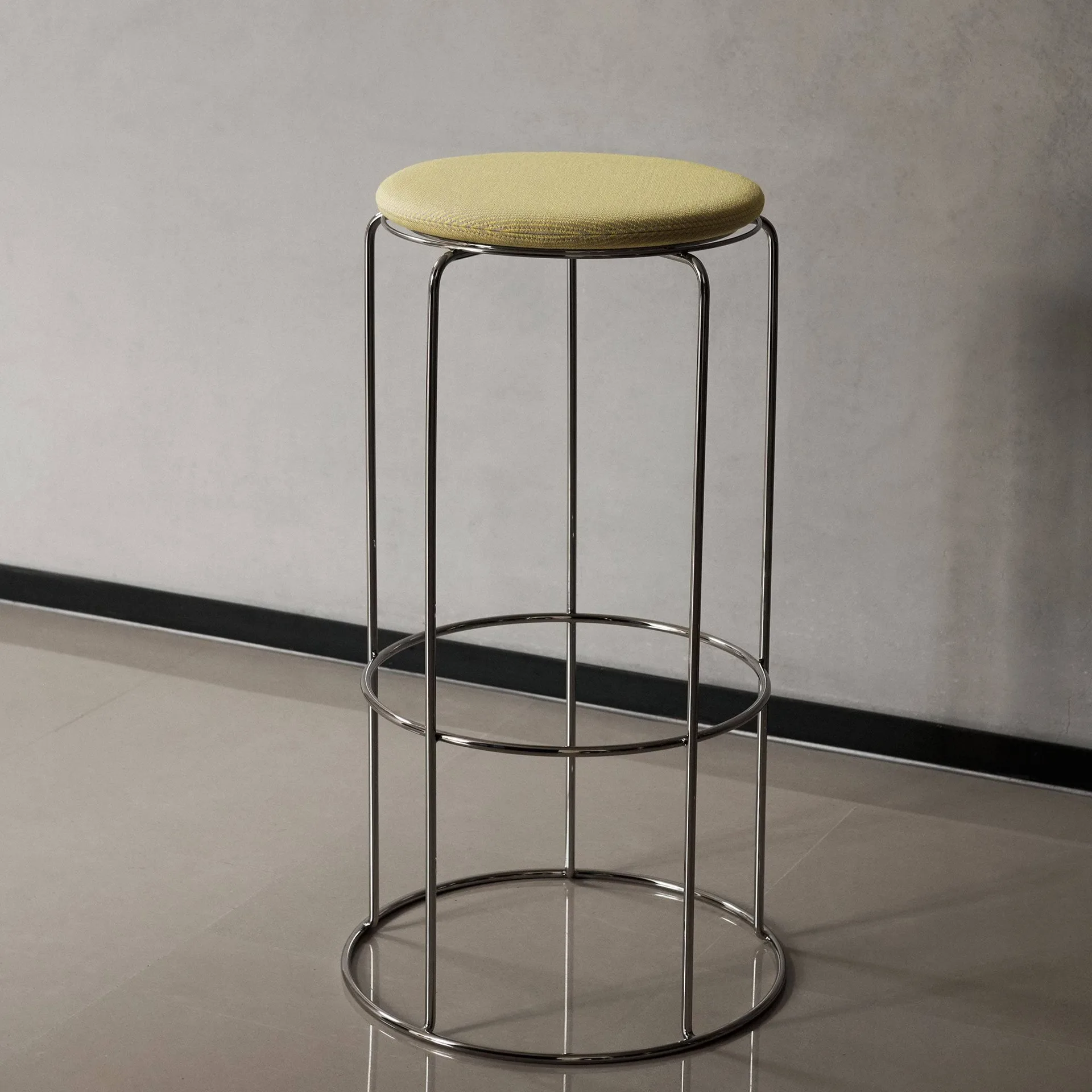 Wire VP16 σκαμπό μπαρ, Ανοξείδωτο ατσάλι, 75 cm &Tradition