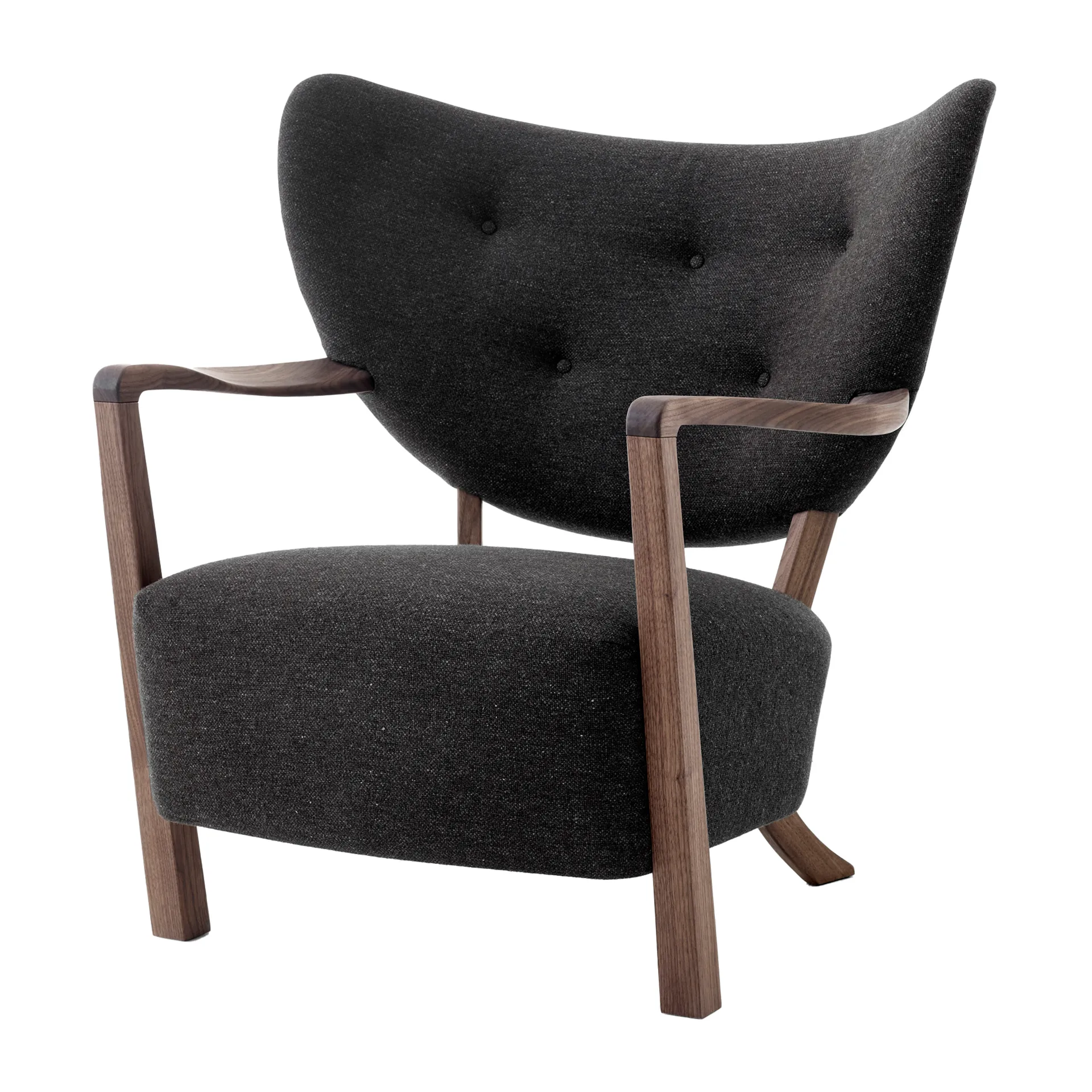 Πολυθρόνα Wulff Lounge Chair ATD2, Λαδωμένη καρυδιά-Hallingdal &Tradition