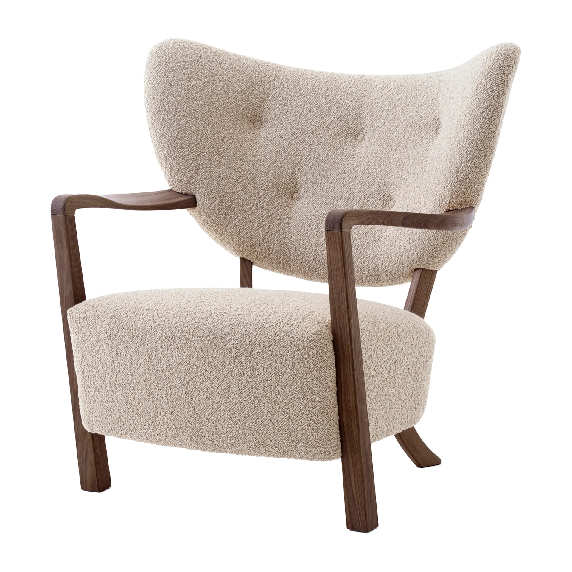 Πολυθρόνα Wulff Lounge Chair ATD2, Λαδωμένη καρυδιά-Karakorum &Tradition