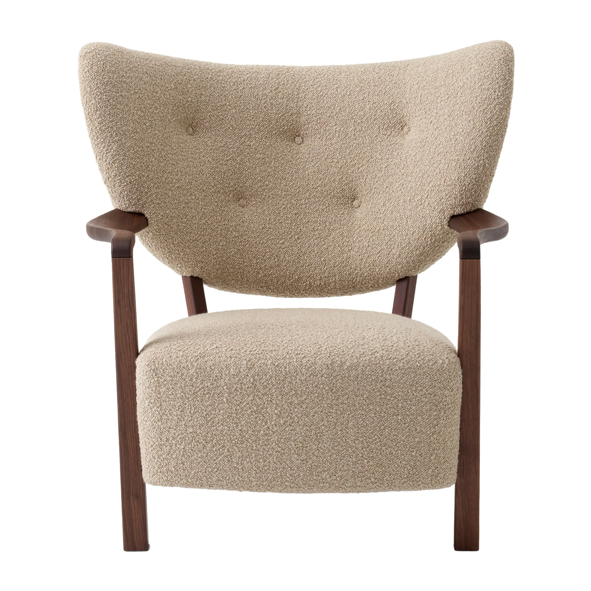 Πολυθρόνα Wulff Lounge Chair ATD2, Λαδωμένη καρυδιά-Karakorum &Tradition