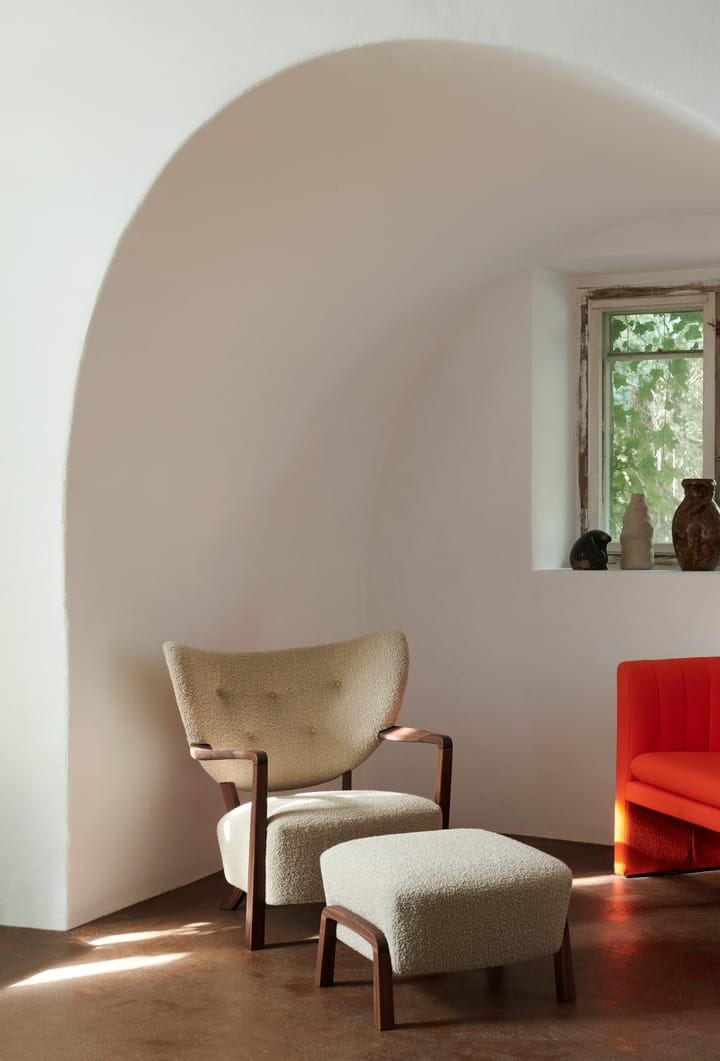 Πολυθρόνα Wulff Lounge Chair ATD2, Λαδωμένη καρυδιά-Karakorum &Tradition
