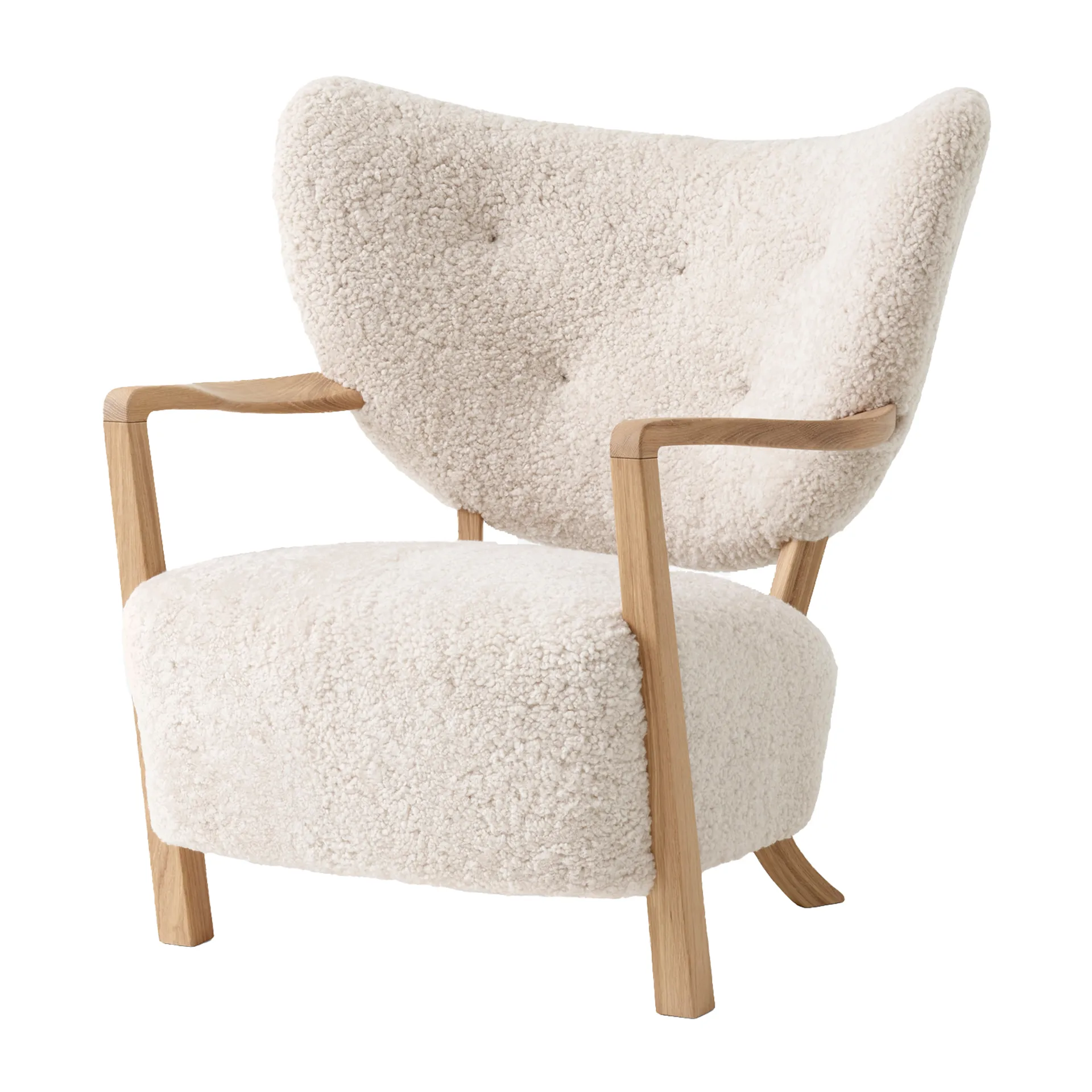 Πολυθρόνα Wulff Lounge Chair ATD2, Λαδωμένη βελανιδιά-Moonlight &Tradition