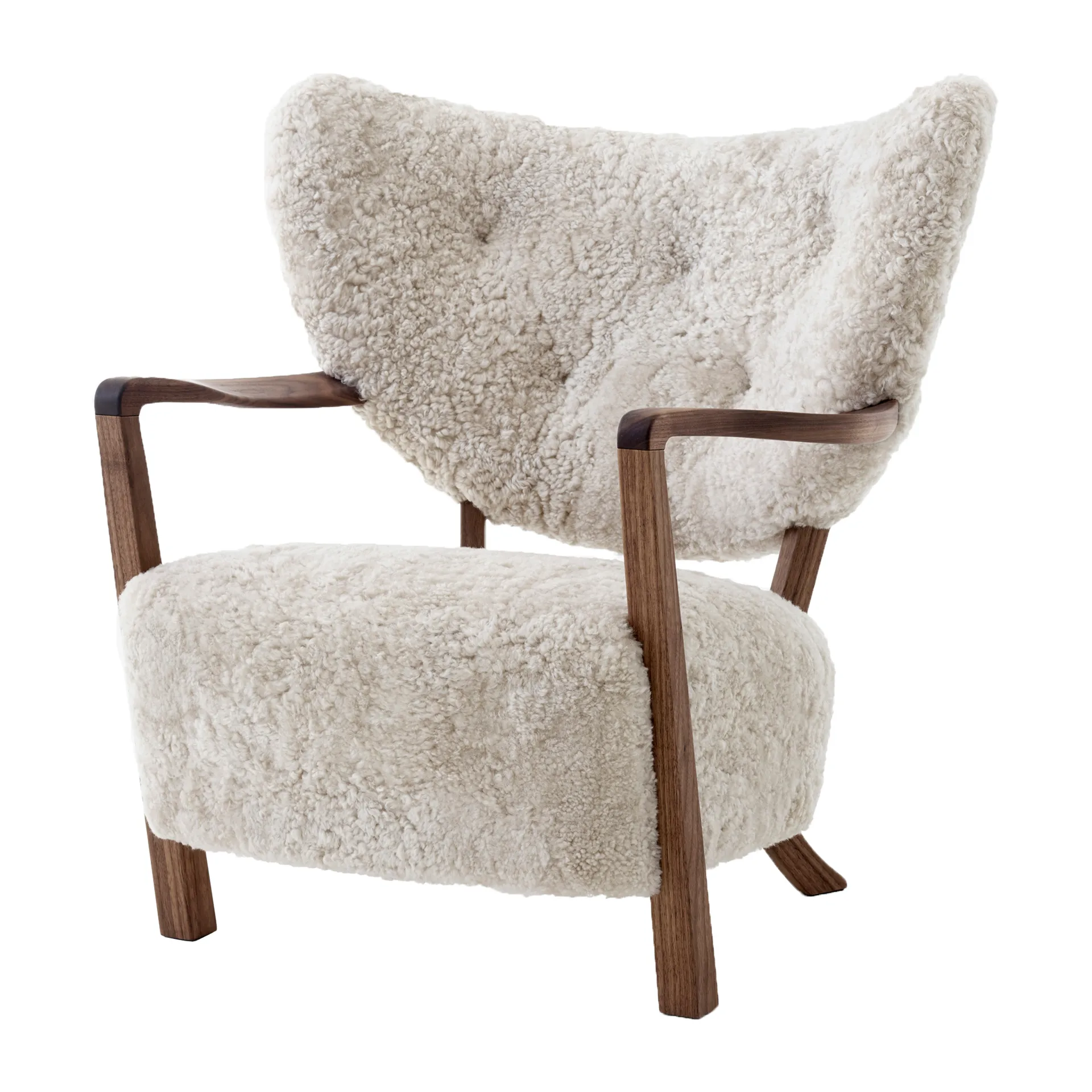 Πολυθρόνα Wulff Lounge Chair ATD2, Λαδωμένη καρύδια-Moonlight &Tradition