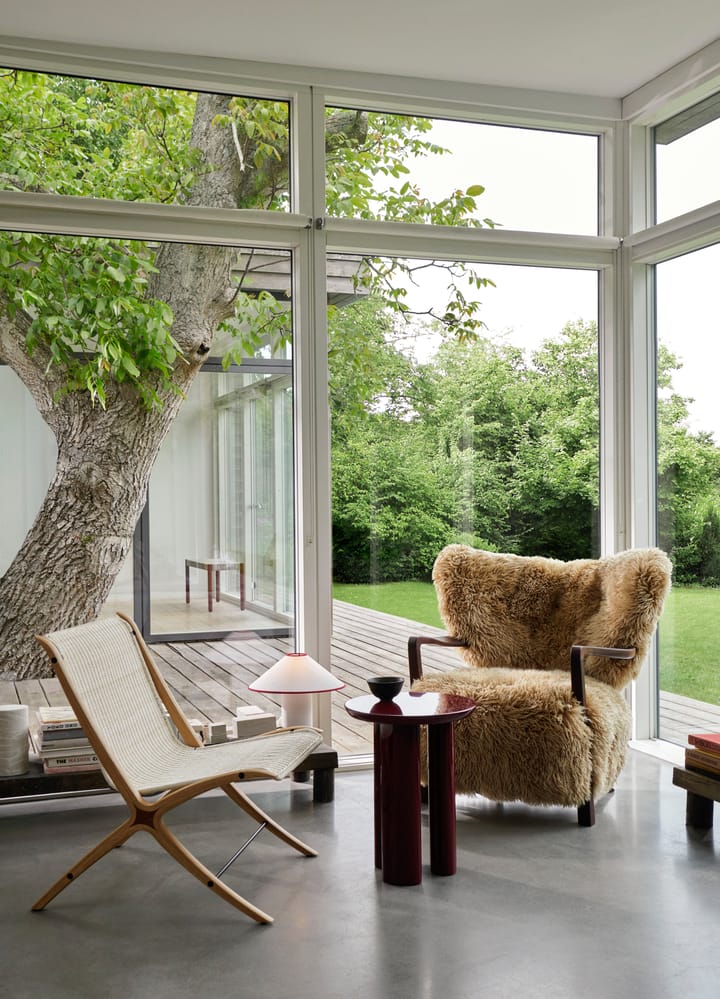 Πολυθρόνα Wulff Lounge Chair ATD2, Λαδωμένη καρυδιά-Sheepskin honey &Tradition