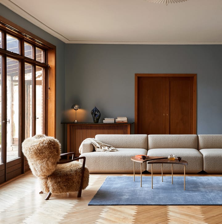 Πολυθρόνα Wulff Lounge Chair ATD2, Λαδωμένη καρυδιά-Sheepskin honey &Tradition