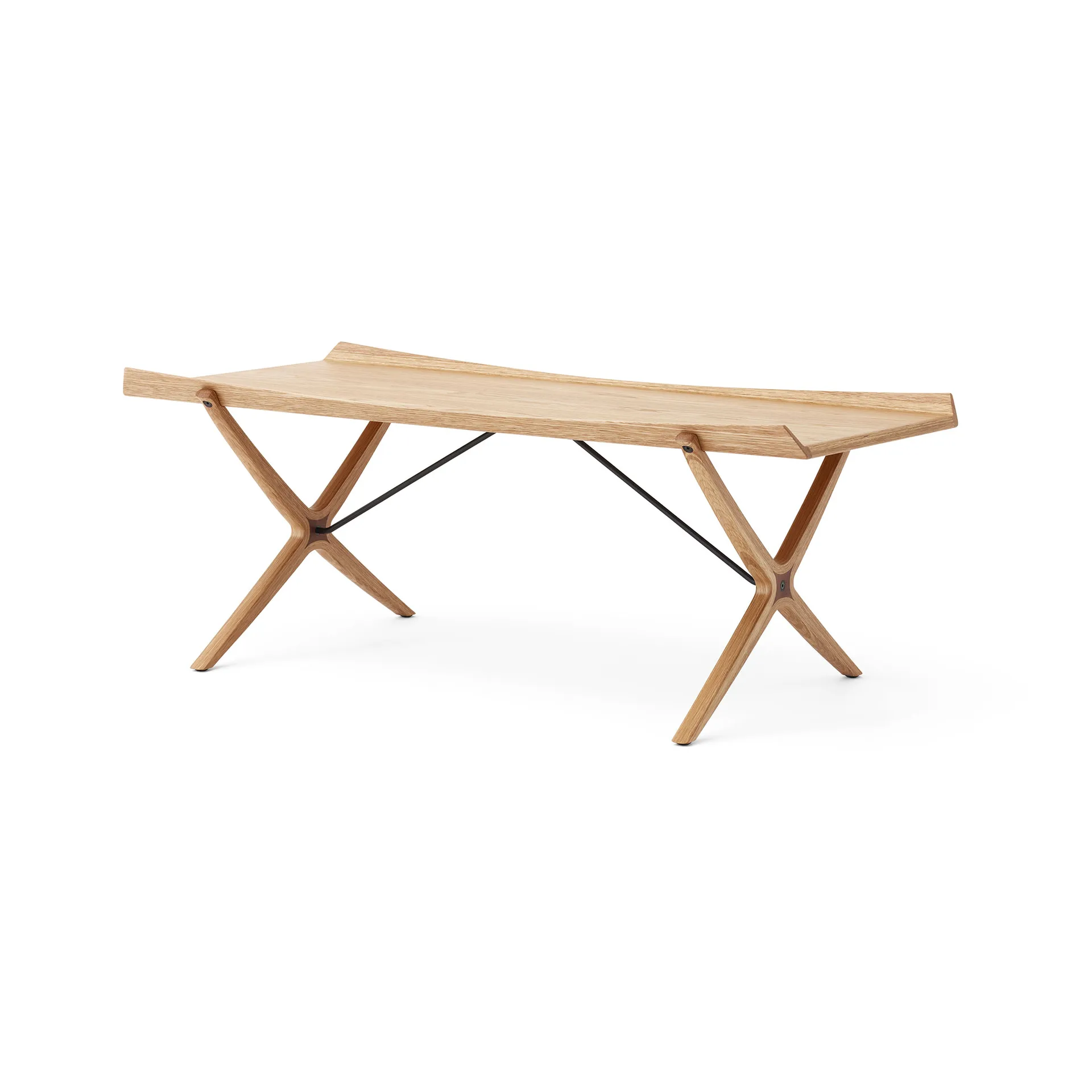 X HM13 τραπεζάκι σαλονιού 61x120 cm, Lacquered oak-walnut inserts &Tradition