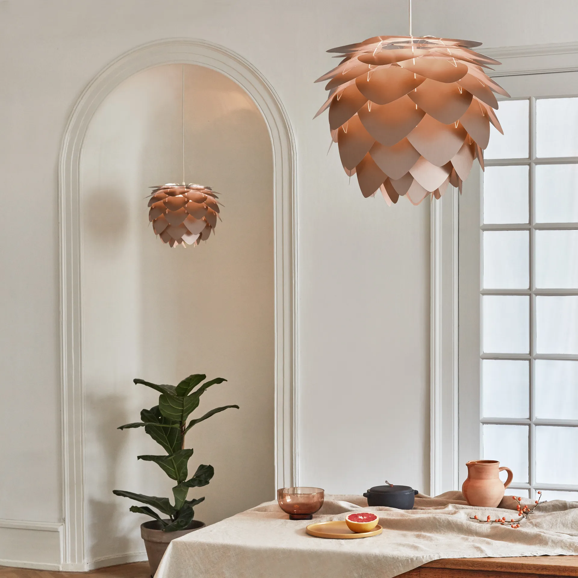 Aluvia φωτιστικό brushed bronze, Μεσαίο Ø59 cm Umage