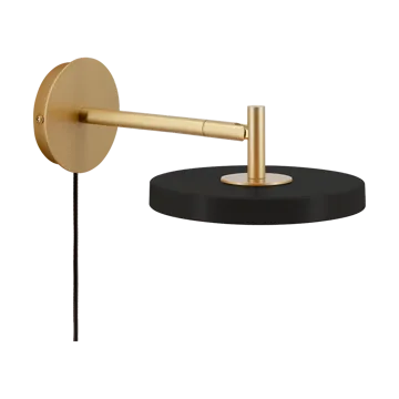 Asteria Wall απλίκα τοίχου - Short, Black-brass - Umage