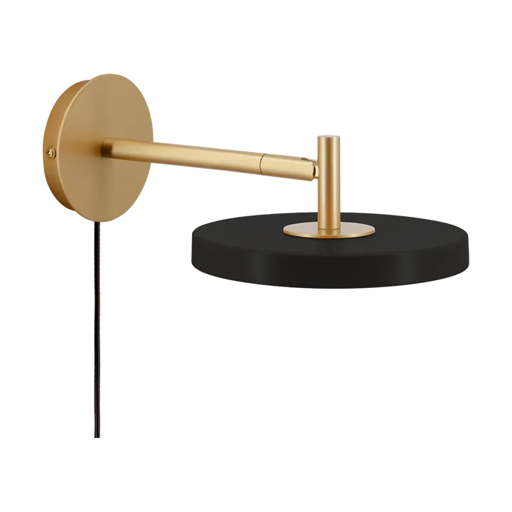 Asteria Wall απλίκα τοίχου - Short, Black-brass - Umage