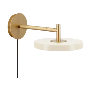 Asteria Wall απλίκα τοίχου - Short, Pearl white-brass - Umage