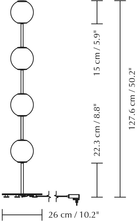 Audrey Floor επιδαπέδιο φωτιστικό, Plated brass Umage