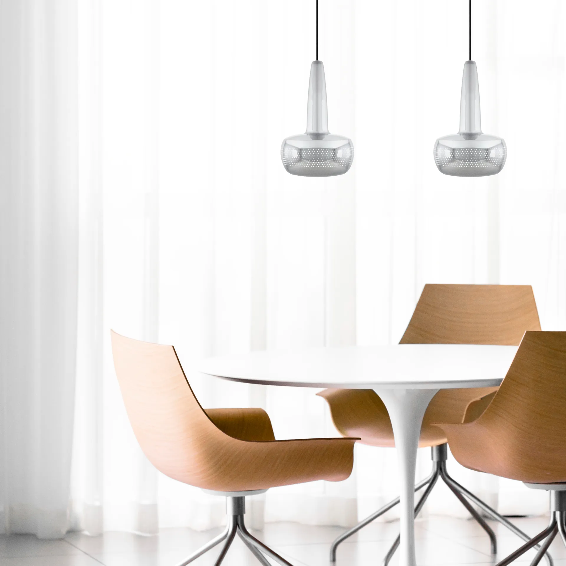 Clava φωτιστικό οροφής Ø21.5 cm, γυαλισμένο ατσάλι Umage