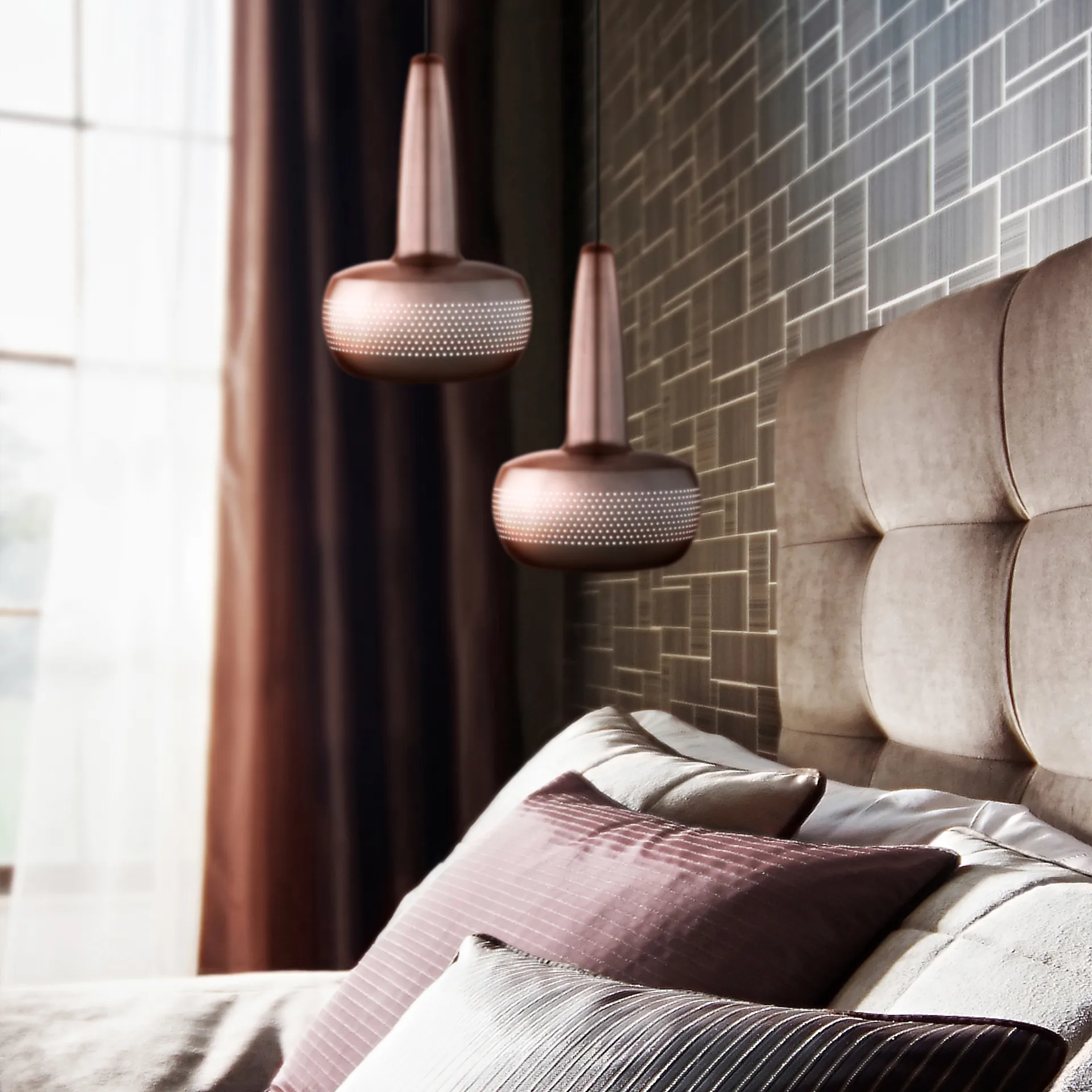 Clava φωτιστικό οροφής Ø21.5 cm, βουρτσισμένος χαλκός Umage