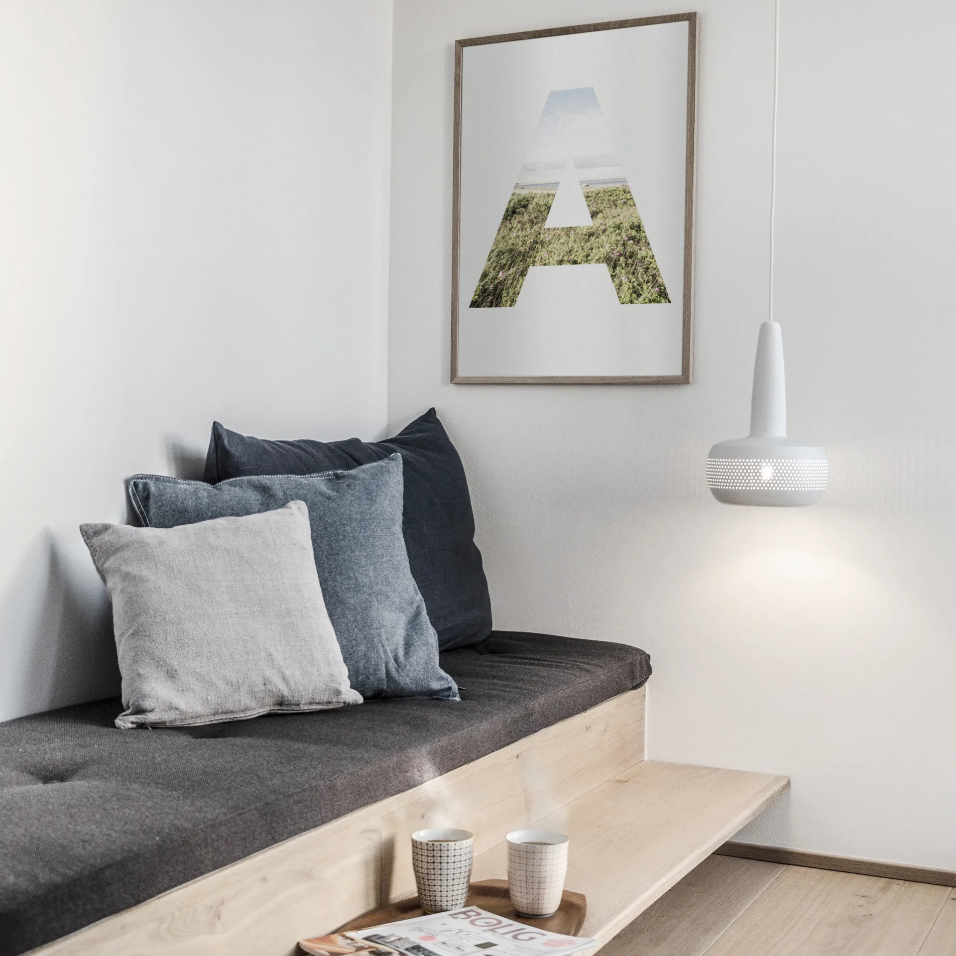 Clava φωτιστικό οροφής Ø21.5 cm, ματ λευκό Umage