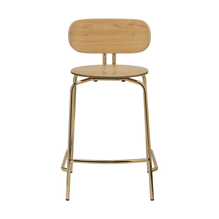 Curious σκαμπό μπαρ 65 εκ. - Oak-brass - Umage