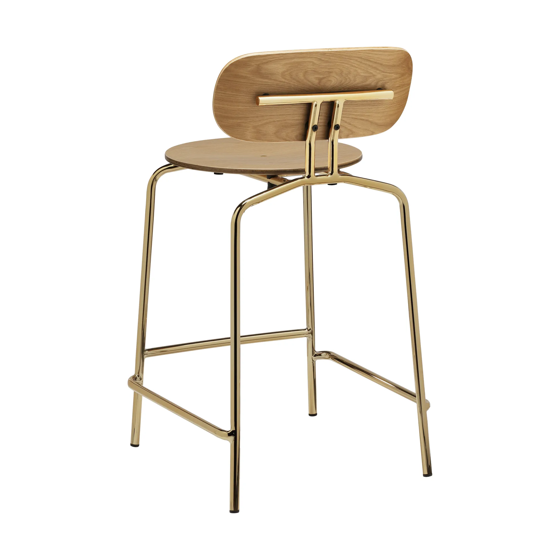 Curious σκαμπό μπαρ 65 εκ., Oak-brass Umage