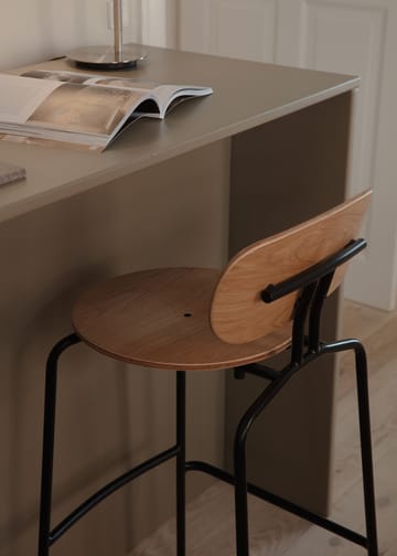 Curious σκαμπό μπαρ 75 εκ. - Oak-black - Umage