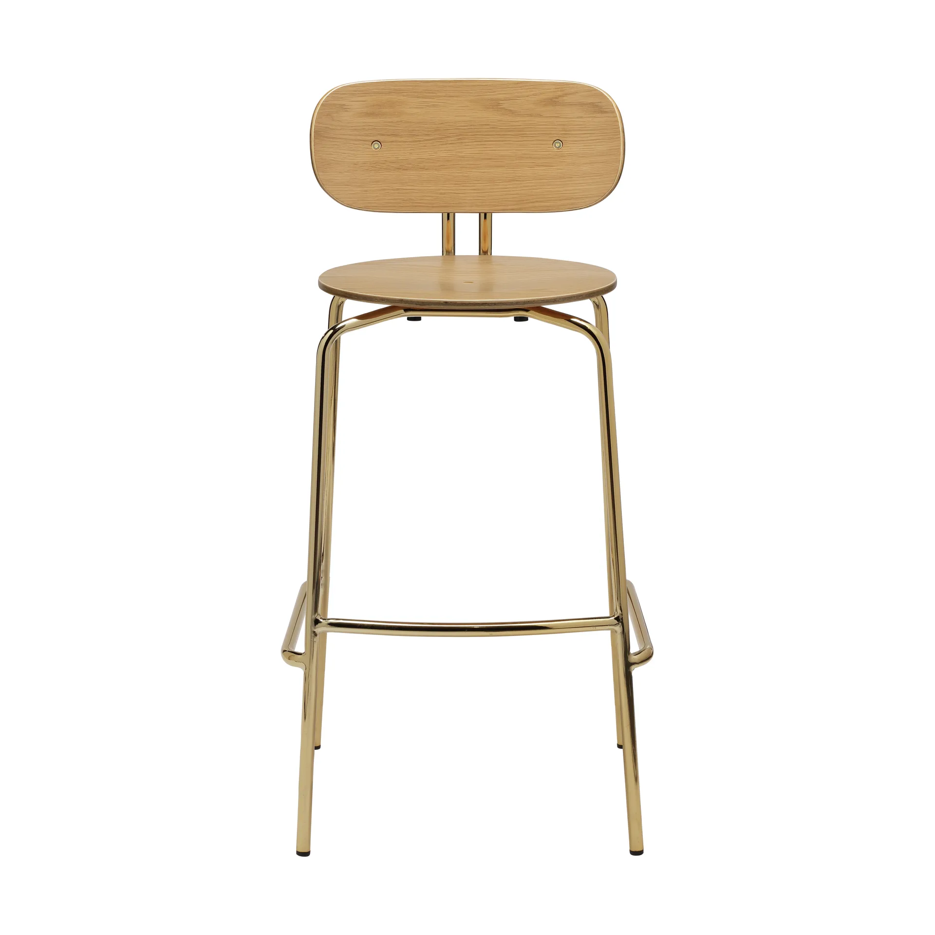 Curious σκαμπό μπαρ 75 εκ., Oak-brass Umage